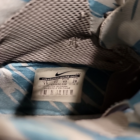 Nike Lunar Hyperdunk 2012 Men's Shoes 524934-008 Gray Blue Basketball Size 11 - Picture 7 of 12